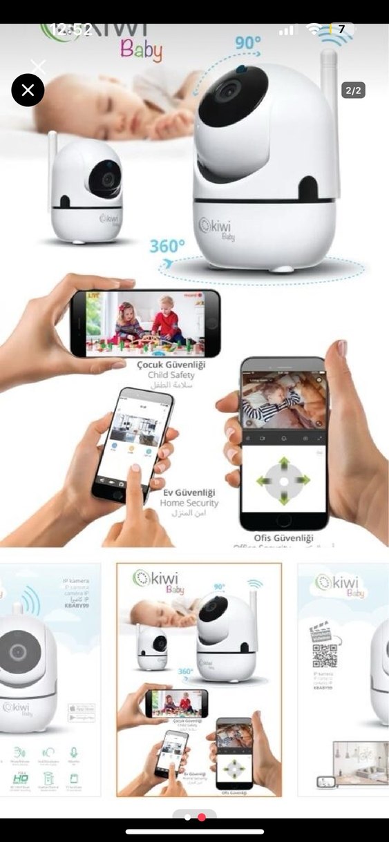 Kiwi Baby Beyaz Bebek Kamerası - Görsel 2