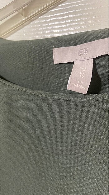 38 Beden haki Renk H&M Haki Elbise