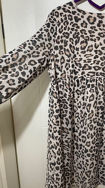 s Beden camel Renk H&M Leopar Elbise