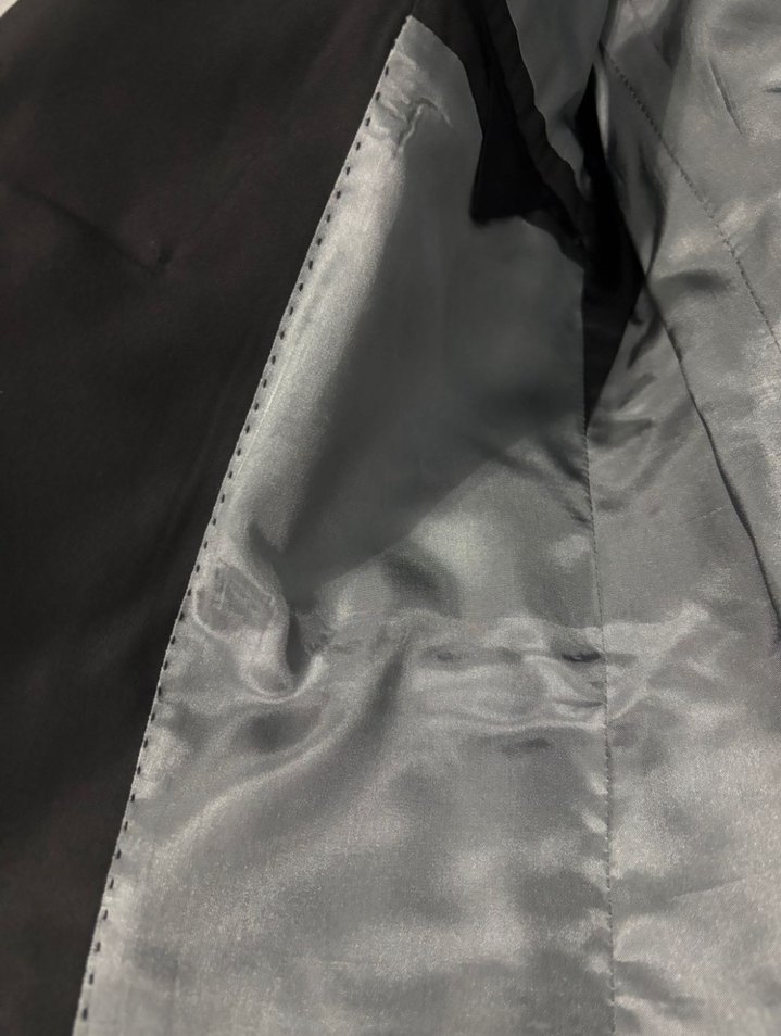 Düğmeli Siyah Erkek Takım Elbise Ceketi - Görsel 3