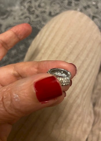 925 ayar gümüş taşlı kalın earcuff - Görsel 5