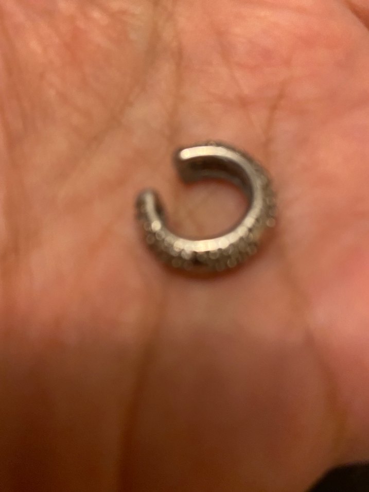 925 ayar gümüş taşlı kalın earcuff - Görsel 3