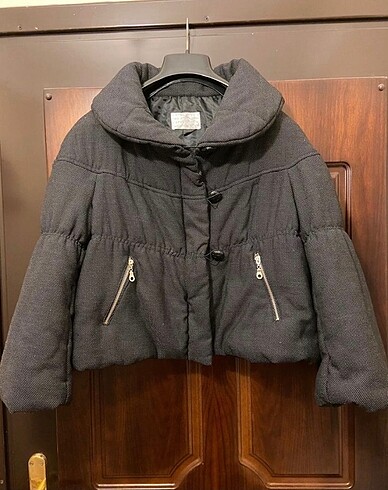 Vintage kısa şişme mont