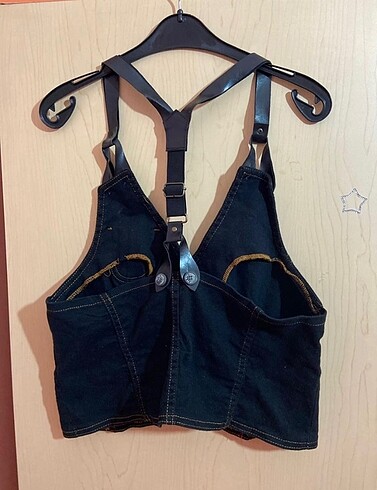 American Vintage Vintage deri askılı yelek