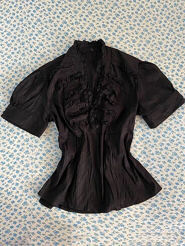 Büyük beden coquette gothic vintage bluz