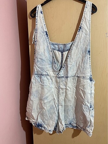 MANGO salaş oversize kot tulum - Görsel 2