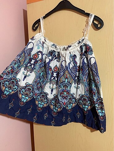 Büyük beden bohem hippie etnik crop bluz