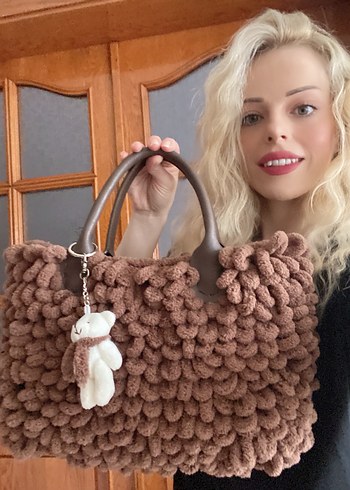 Kahverengi Teddy çanta - Görsel 5