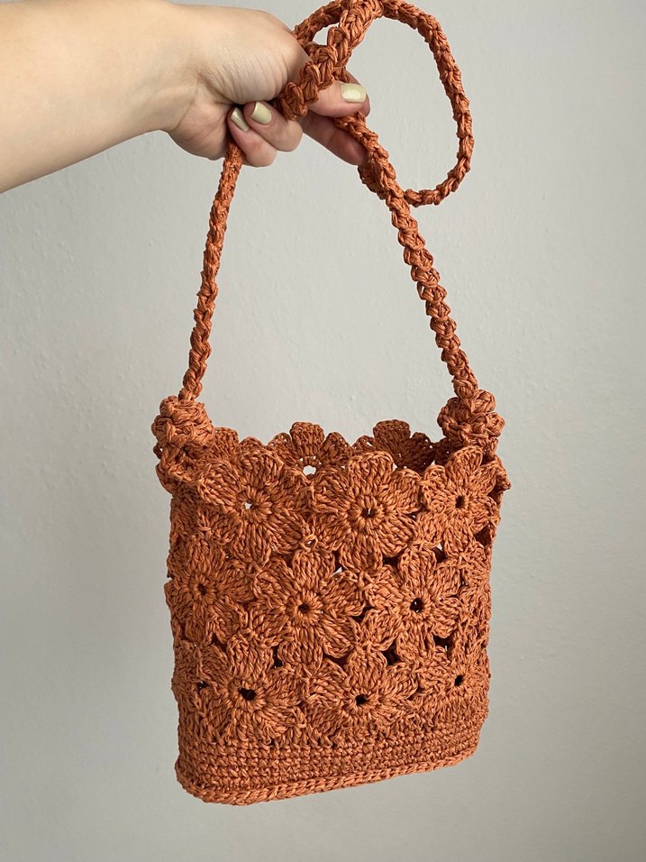 Bohem Nakışlı Örgü Kadın Çanta - Görsel 2