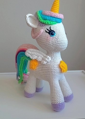 Beden Renk Renkli Unicorn Amigurumi Oyuncak