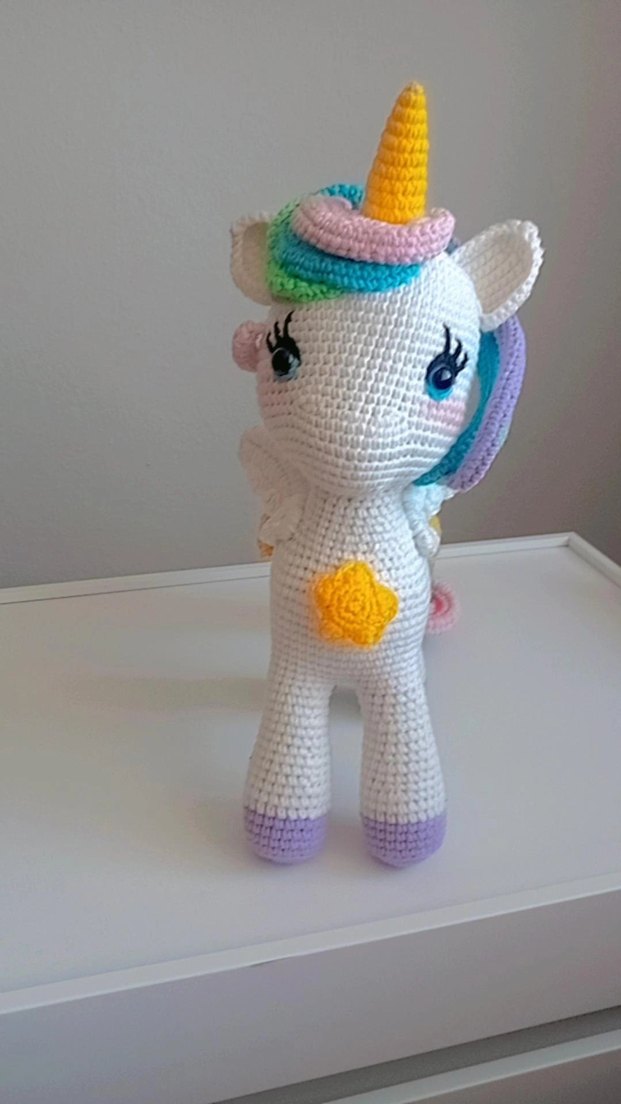 Renkli Unicorn Amigurumi Oyuncak - Görsel 2