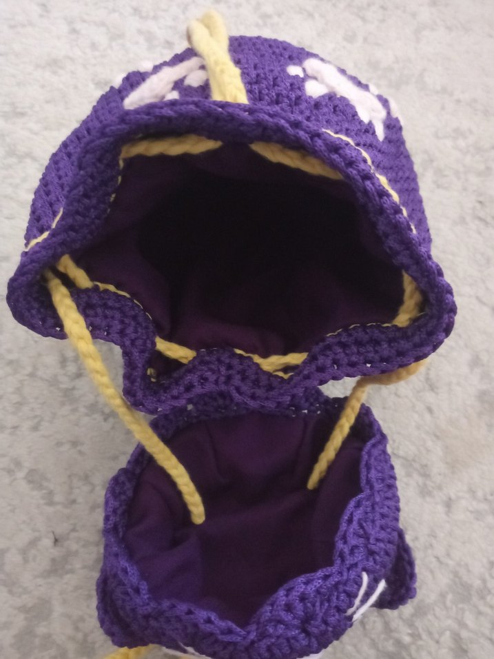 Mor Örgü Kedi Çanta - Görsel 2