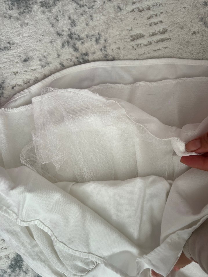 Kız Çocuk Beyaz Kolsuz Keten Elbise - Görsel 3