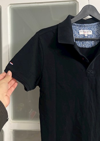 Kadın erkek Siyah Polo Yaka Tişört - Görsel 3