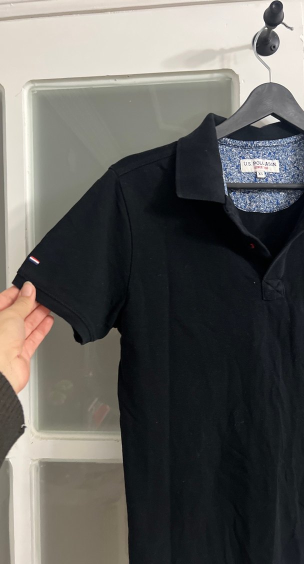 Kadın erkek Siyah Polo Yaka Tişört - Görsel 3