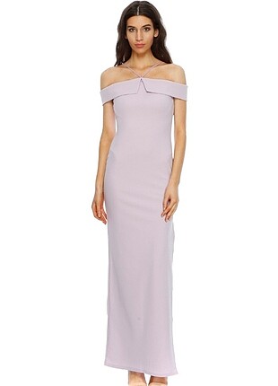 Missguided straplez lila abiye