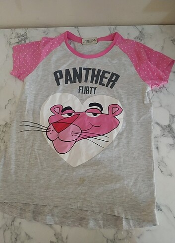 Pembe panter şortlu pijama takımı 