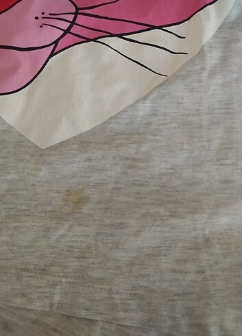 8 Yaş Beden Pembe panter şortlu pijama takımı