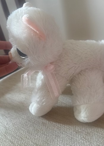 Beyaz Peluş Oyuncak Kedi - Görsel 4