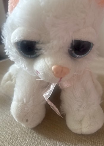 Beyaz Peluş Oyuncak Kedi - Görsel 5