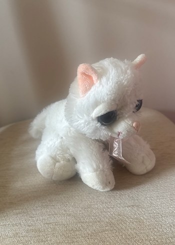 Beyaz Peluş Oyuncak Kedi - Görsel 6
