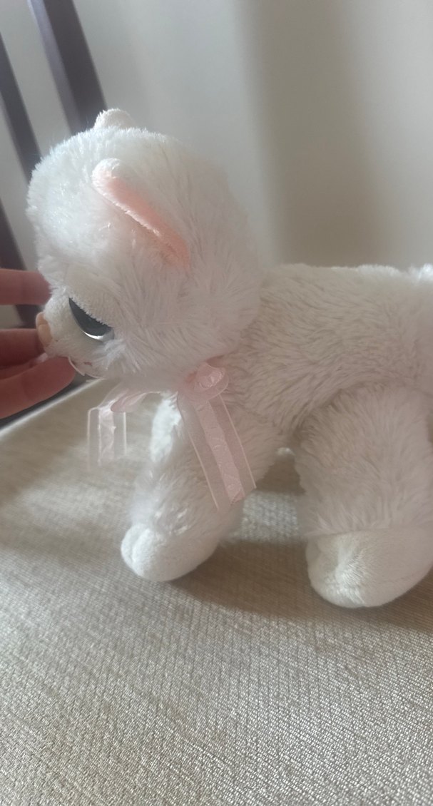 Beyaz Peluş Oyuncak Kedi - Görsel 4