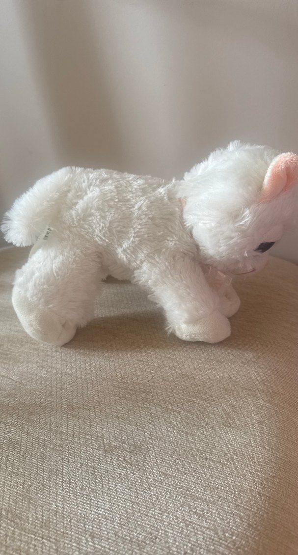 Beyaz Peluş Oyuncak Kedi - Görsel 2