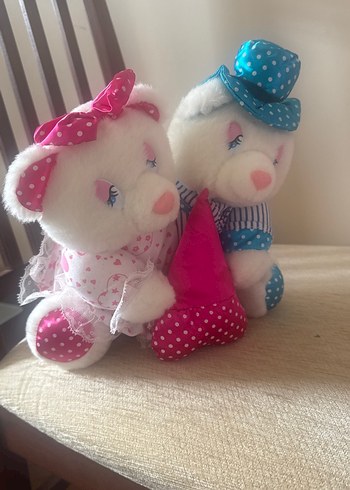 Renkli Pembe Peluş Oyuncak Ayılar - Görsel 2