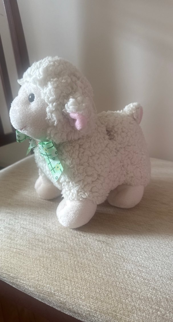 Beyaz Peluş Kuzu Oyuncak - Görsel 4