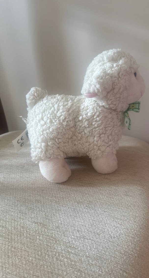 Beyaz Peluş Kuzu Oyuncak - Görsel 3