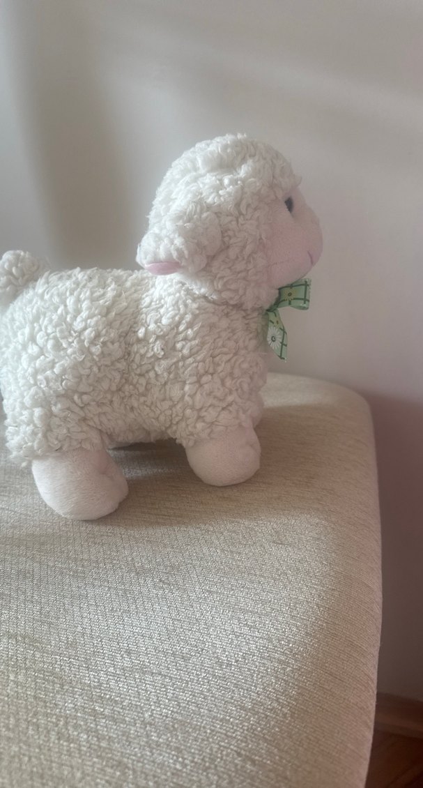 Beyaz Peluş Kuzu Oyuncak - Görsel 2