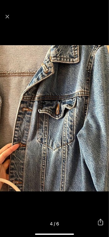s Beden mavi Renk Oversize denim ceket