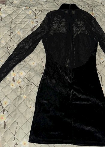 Siyah Transparan Zara elbise - Görsel 3