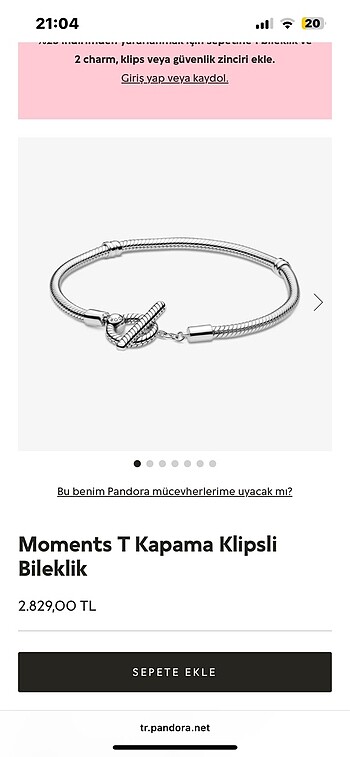 Beden Pandora bileklik hiç kullanmadım