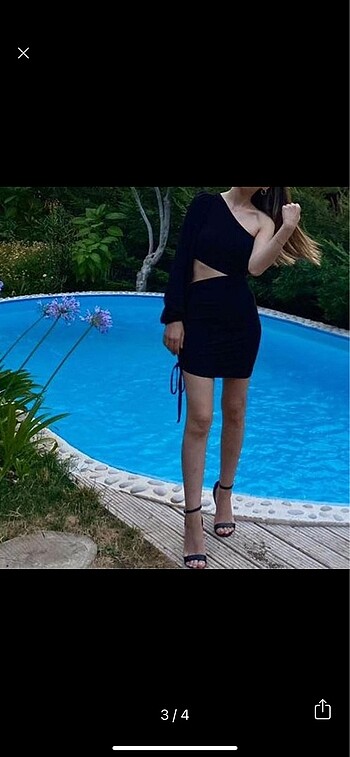 xs Beden Trendyolmilla Siyah Elbise