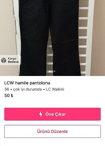 LC Waikiki 3 adet LCW hamile pantolonu