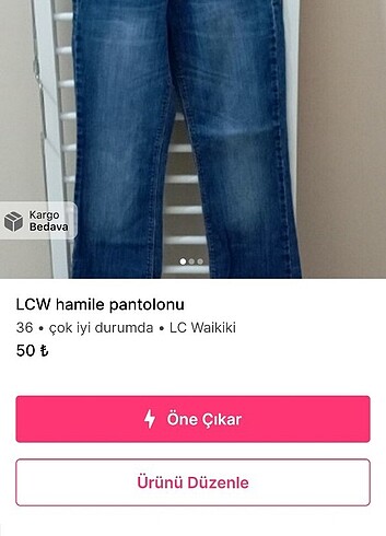36 Beden 3 adet LCW hamile pantolonu