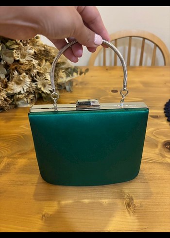 Beden Saten Kumaş Clutch Kadın Çanta