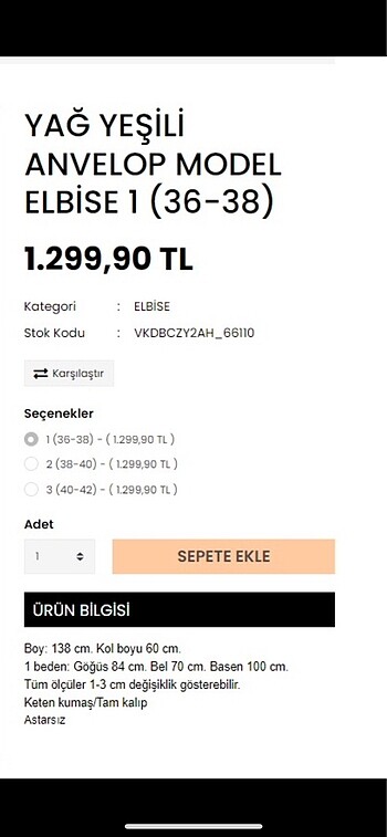 Diğer keten elbise