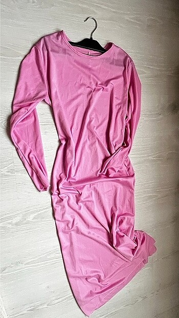 basic uçuk pembe elbise