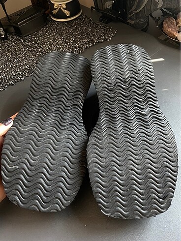39 Beden siyah Renk H&M platform topuk chunky terlikler