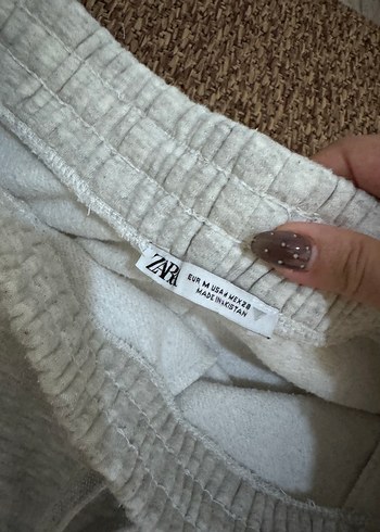 Zara Zara Gri Rahat Kesim Kadın Eşofman Altı