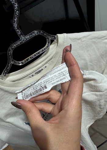Pull and Bear Pull&bear Beyaz Baskılı Kadın Tişört