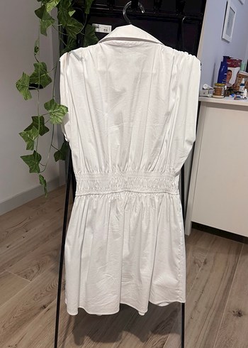 Zara Beyaz Mini Kolsuz Elbise - Görsel 5