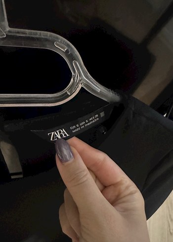 Zara Siyah Kemerli Uzun Kadın Elbise - Görsel 3