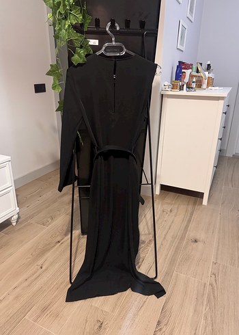 Zara Siyah Kemerli Uzun Kadın Elbise - Görsel 5