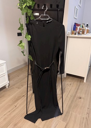 Zara Siyah Kemerli Uzun Kadın Elbise - Görsel 2
