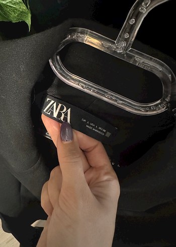Zara Kemerli Siyah Kadın Blazer - Görsel 4