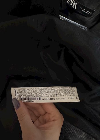 Zara Kemerli Siyah Kadın Blazer - Görsel 5