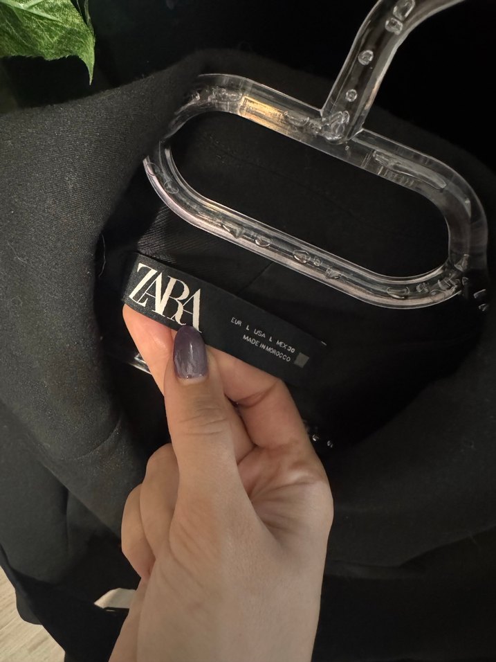 Zara Kemerli Siyah Kadın Blazer - Görsel 4